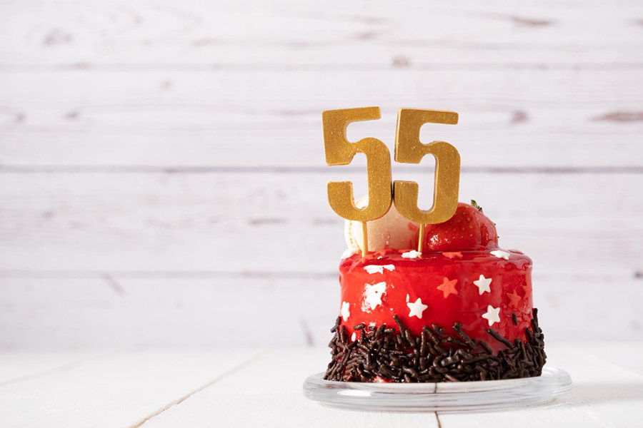 Привітання з 55-річчям мужчині